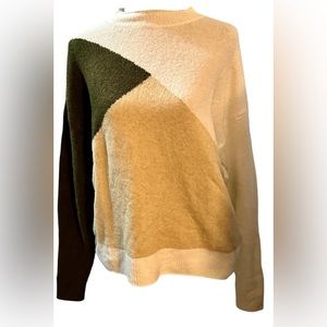 J.Crew| Colorblock mockneck sweater in extra-soft yarn